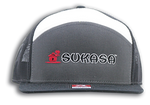 7 Panel Trucker-Charcoal/Blk/Wht