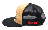 Sukasa Flag Flat Visor 5 Panel Cork Mesh Trucker