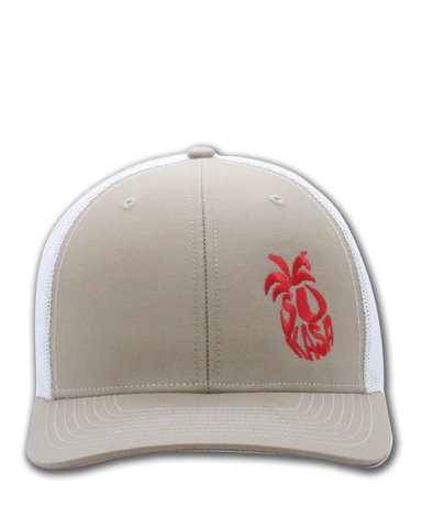 Sukasa Pineapple Trucker Snapback-Khaki/White