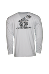 FLORAL HUT L/S PERFORMANCE TEE-White