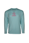 FLORAL HUT L/S PERFORMANCE TEE- Sea Frost