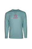 FLORAL HUT L/S PERFORMANCE TEE- Sea Frost