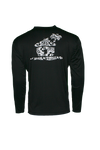 FLORAL HUT L/S PERFORMANCE TEE- Black