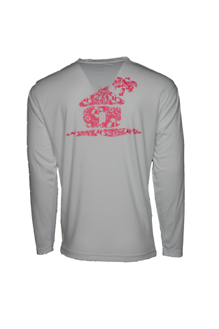 FLORAL HUT L/S PERFORMANCE TEE-White