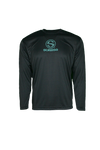 FLORAL HUT L/S PERFORMANCE TEE- Charcoal