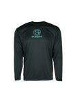 FLORAL HUT L/S PERFORMANCE TEE- Charcoal