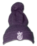 Sukasa Pineapple Pom Knit Beanie- Dark Gray
